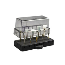 Autoclavable BurButler dental bur organizer with silicone base - Black 10-Hole. Curion Dental