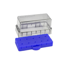 Autoclavable BurButler dental bur organizer with silicone base - Blue 10-Hole. Curion Dental