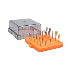 Autoclavable BurButler dental bur organizer with silicone base - Orange 25-Hole. Curion Dental