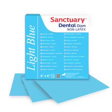 Compresses dentaires Sanctuary™ Non-Latex, bleu clair