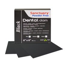 Digue dentaire en latex sans poudre Sanctuary™ , noire