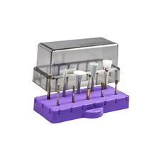 Autoclavable BurButler dental bur organizer with silicone base - Purple 10-Hole. Curion Dental