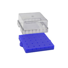 Autoclavable BurButler dental bur organizer with silicone base - Blue 25-Hole. Curion Dental