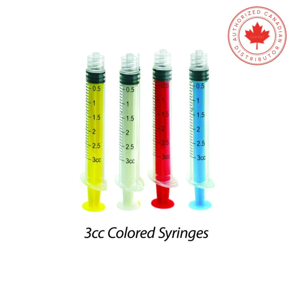 Colored Luer Lock Syringes Curion Dental