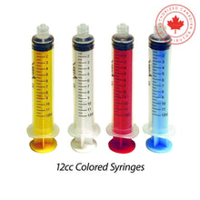Colored Luer Lock Syringes.