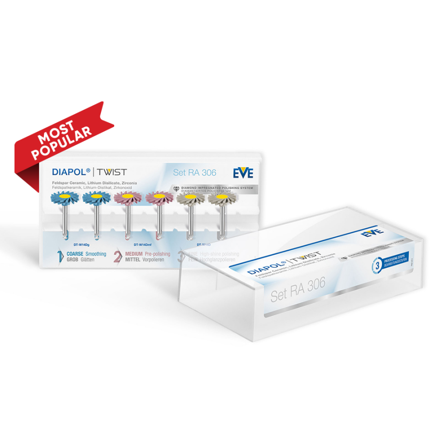 EVE™ Diapol® Polissoirs pour céramique et zircone, kit de démarrage TWIST