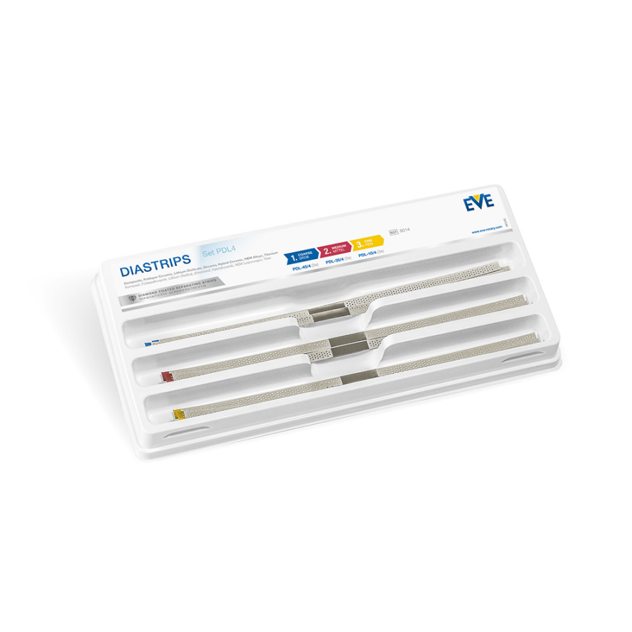 EVE DIASTRIPS - Kit de bandes de finition interproximales 4mm (gros/moyen/fin) 