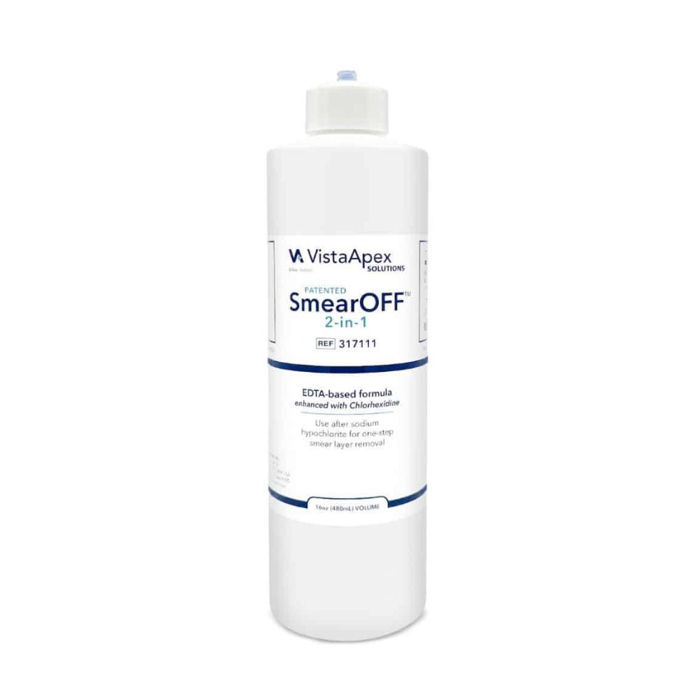 SmearOFFTM 2-in-1 16OZ/480ML BOTTLE Formule à base d'EDTA enrichie de Chlorhexidine 