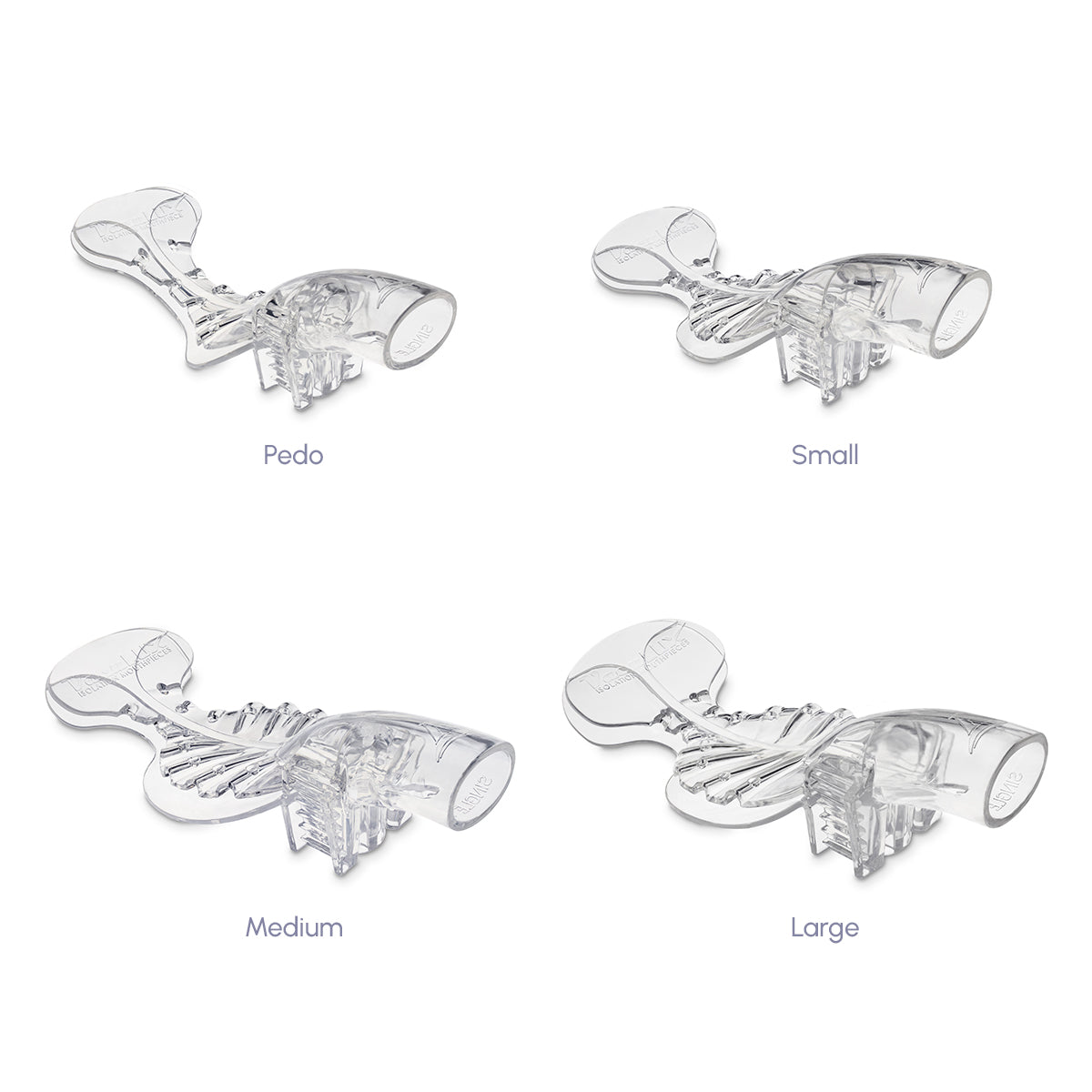 Embout buccal universel pour une isolation silencieuse et confortable - convient aux systèmes Zyris®, Isolite®, Dryshield® et VacuLUX™. Tailles assorties : Grand, Moyen, Petit et Pédo