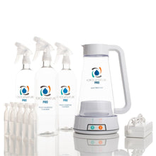 Force of Nature Pro est un désinfectant écologique enregistré auprès de l'EPA et un nettoyant multi-surfaces qui élimine 99,9 % des germes. Kit système