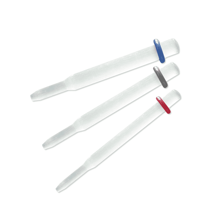 Light Post® de RTD & Dentsply Sirona sont des tenons composites renforcés de fibres de quartz, solides, flexibles et radio-opaques, pour une rétention et une répartition des contraintes optimales dans les dents traitées endodontiquement. Tailles #1, #2, #3