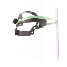 Ambience™ Face Shield - Écran de protection avec harnais de tête. Utilisé avec ou sans loupes. Entièrement réglable. Anti-rayures et sans éblouissement.