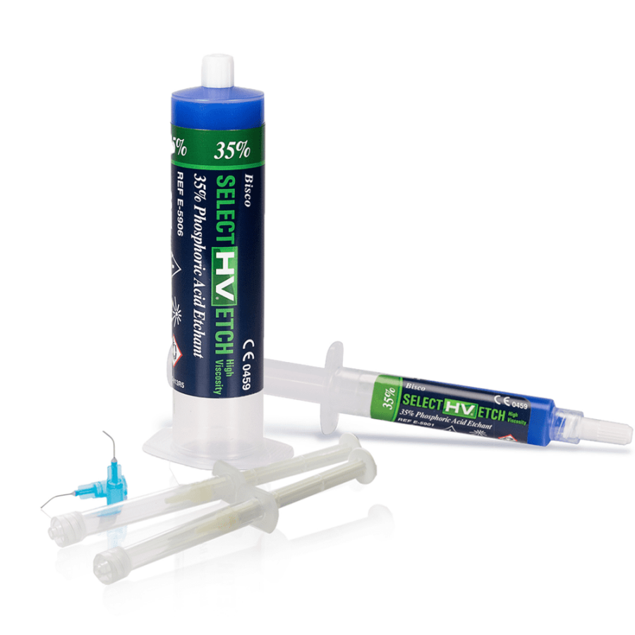 BISCO Select HV® Etch 35% Mordançage à haute viscosité pour un placement précis. Idéal pour les techniques de gravure sélective.
