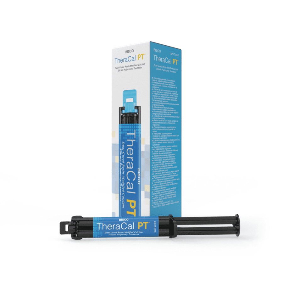 TheraCal PT® Traitement de la pulpotomie au silicate de calcium, Dual-Cure, double seringue 8g mixte